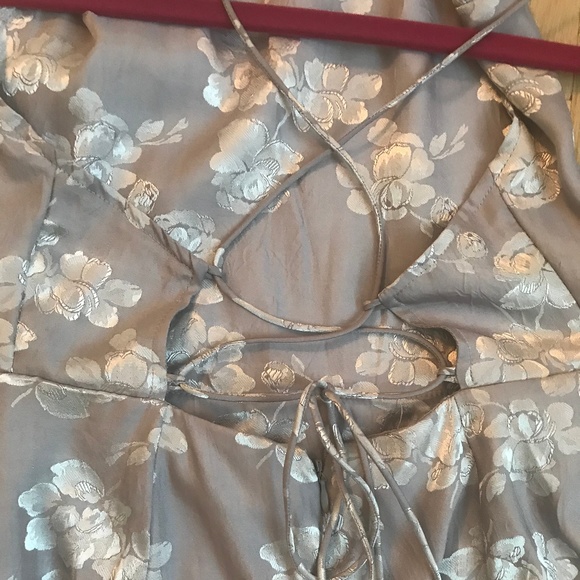 UO Lavender Satin Lace-Up Jumpsuit - Picture 5 of 5